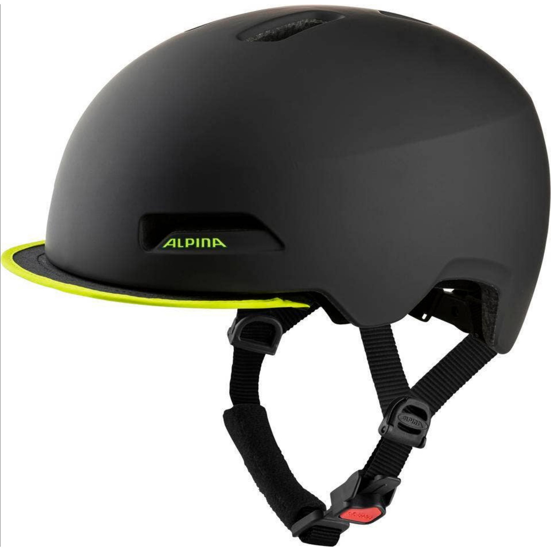 Alpina sports urban helm brooklyn 52-57 mat zwart/geel afbeelding