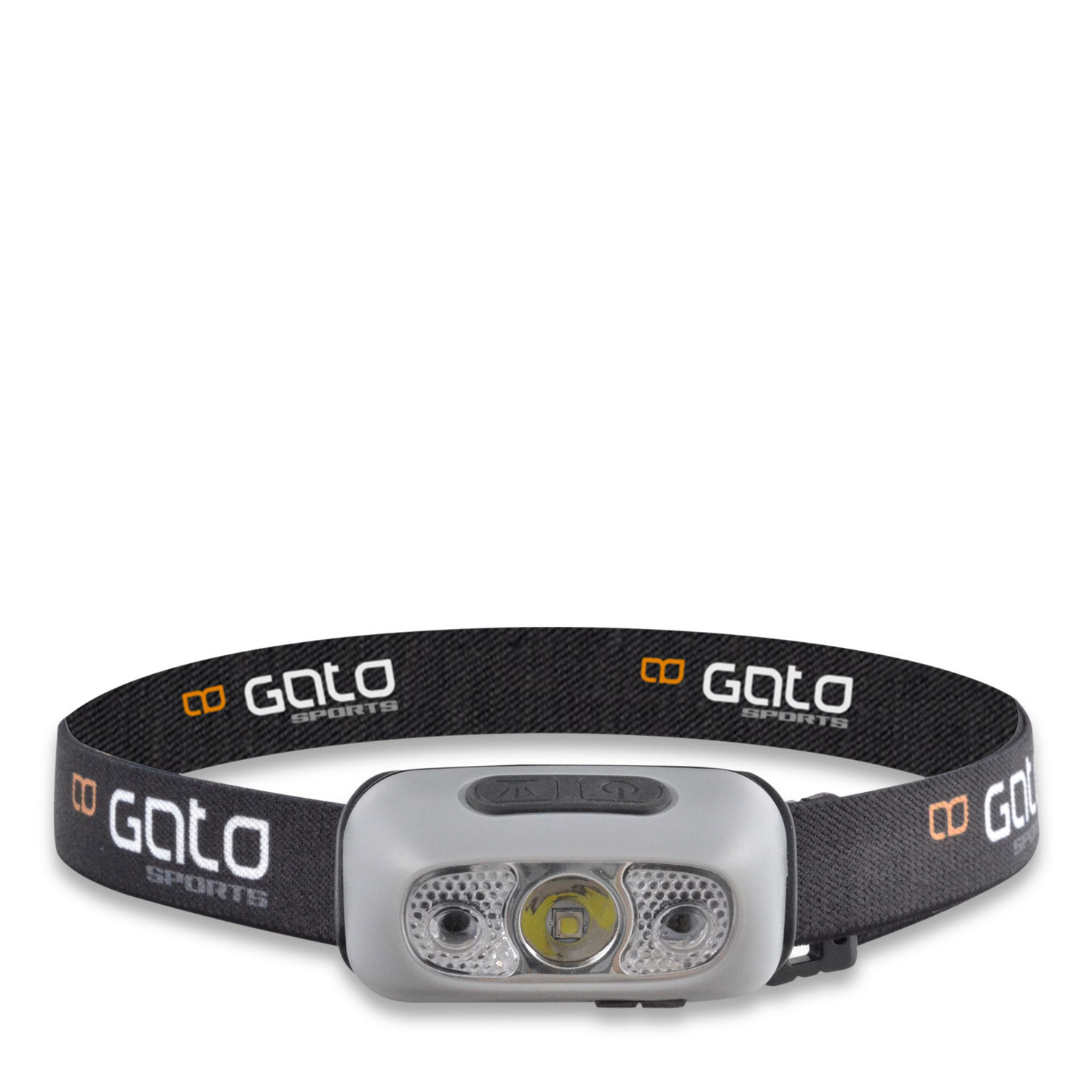 Gato hoofd-/helmlamp grijs one size