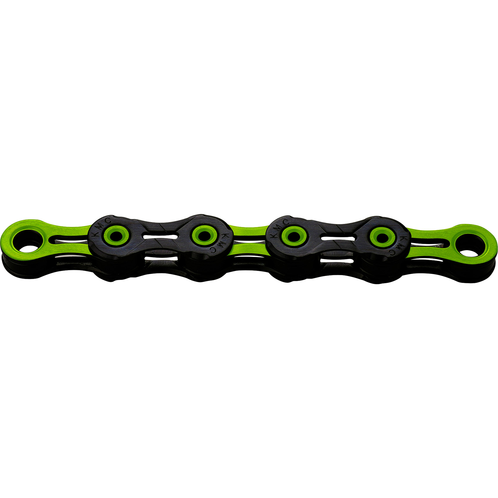 KMC ketting 1/2-11/128 116 10v dlc10 zwart/groen afbeelding 1