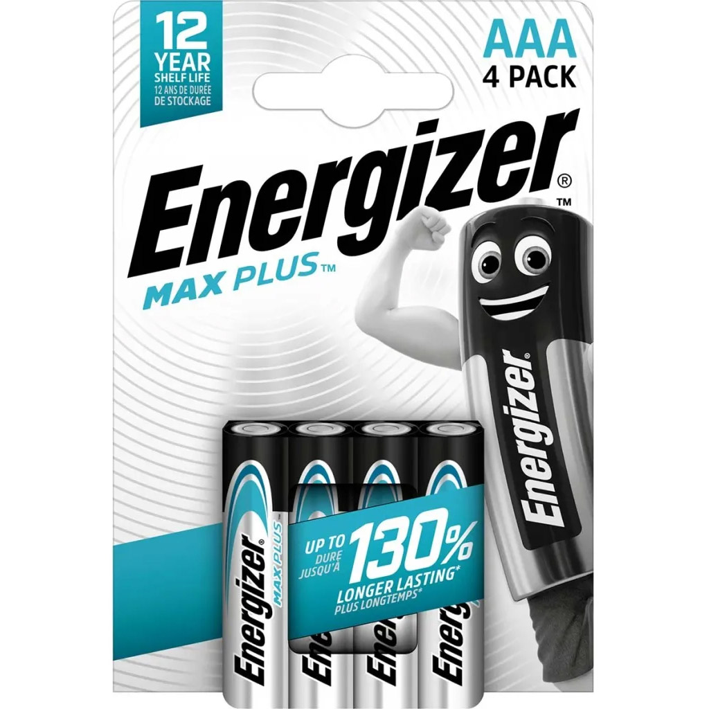 Energizer max plus lr03 aaa blister 4 stuks afbeelding